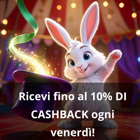 Magius Casino - ricevi fino al 10% di cashback ogni venerdì